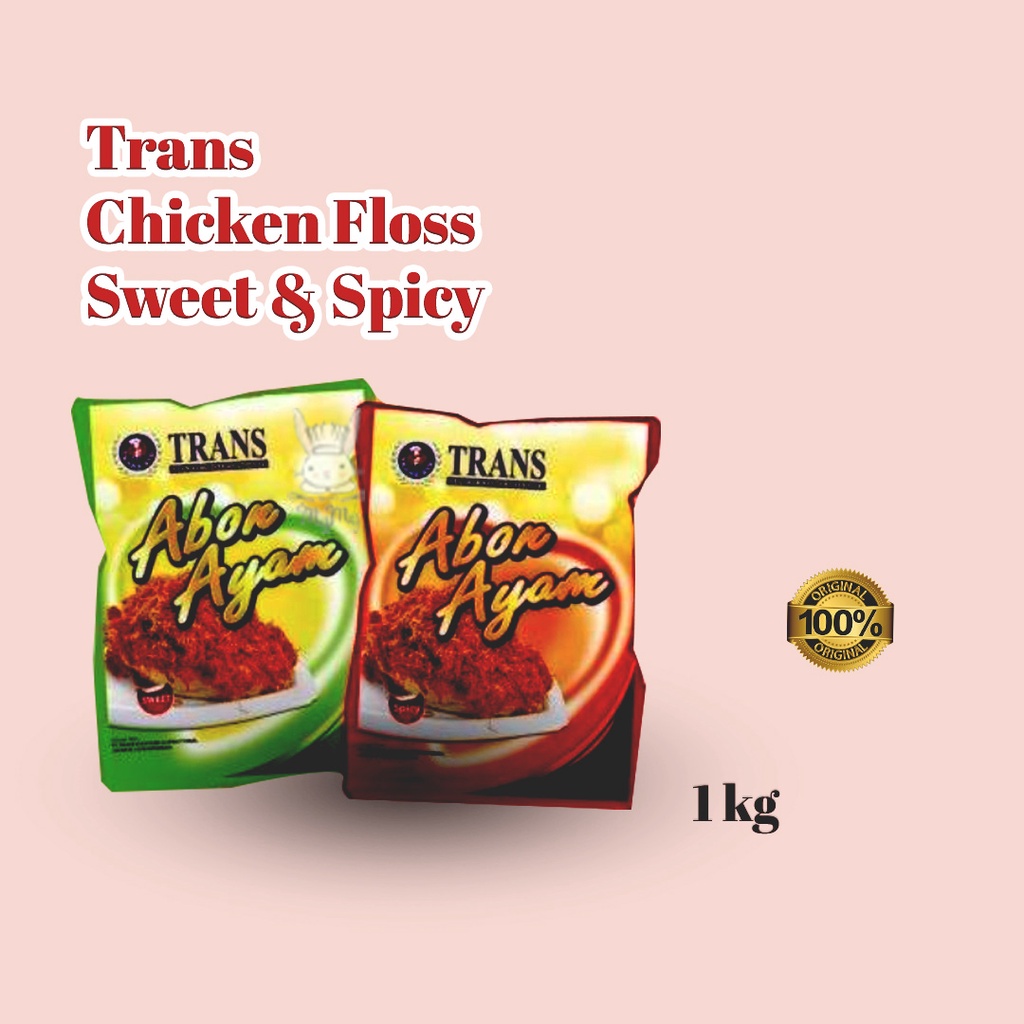 

TRANS ABON Ayam PEDAS & MANIS 1 KG Hot Chicken Floss Import Premium