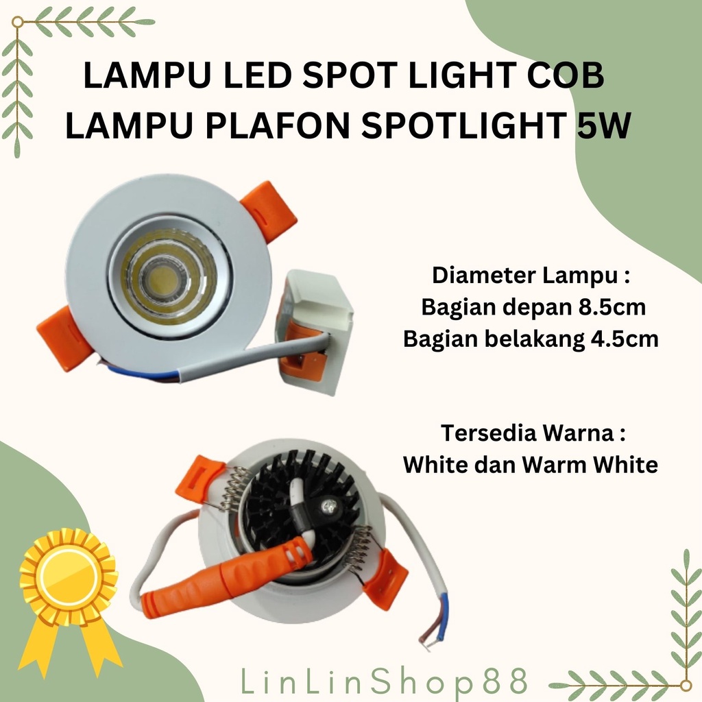 LAMPU SPOT LIGHT COB/ LED SPOT SOROT/ LAMPU PLAFON SPOTLIGHT 5W