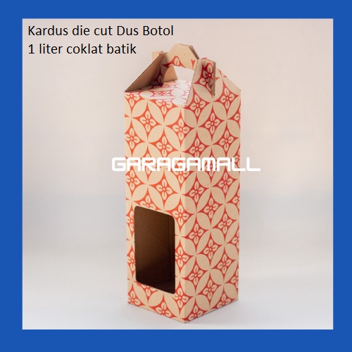 

Kardus packing box botol tas jinjing botol dus hampers botol kardus die cut box packaging botol 1 liter coklat batik (isi 10 pcs)