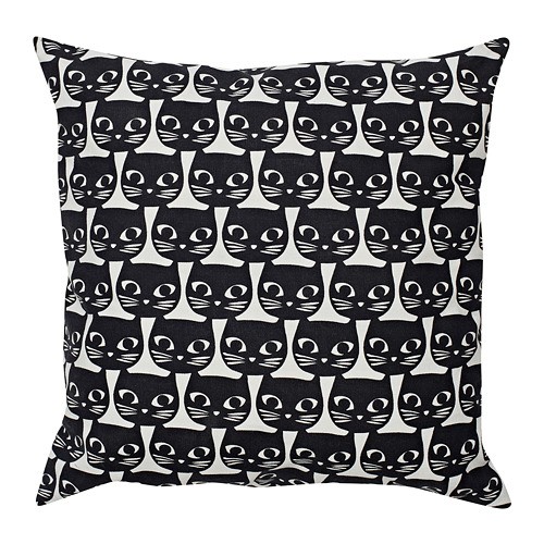 GERDIE Bantal kursi putih hitam kucing