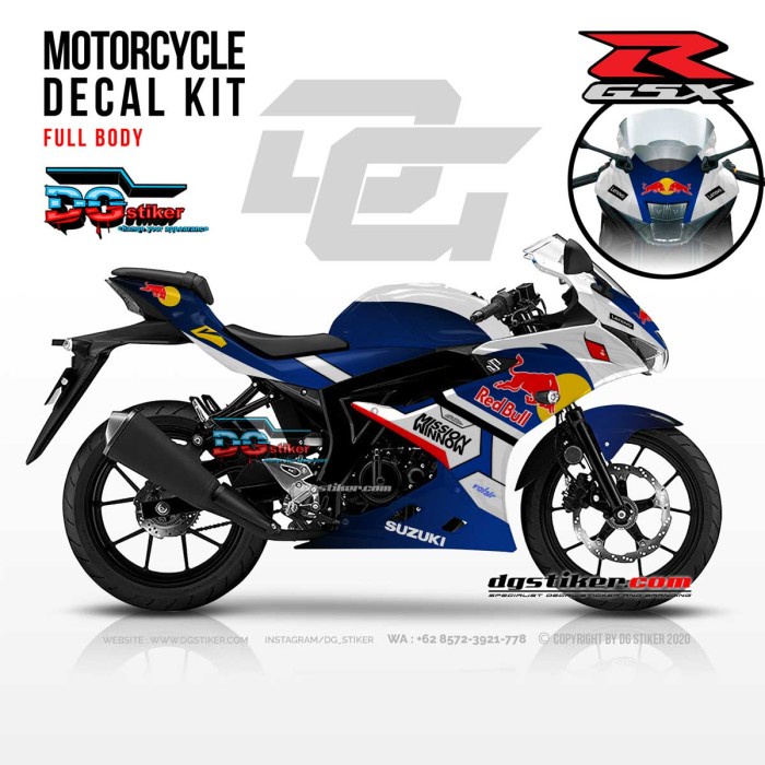 Decal Sticker GSX R150 Redbull Suomy Dovizioso