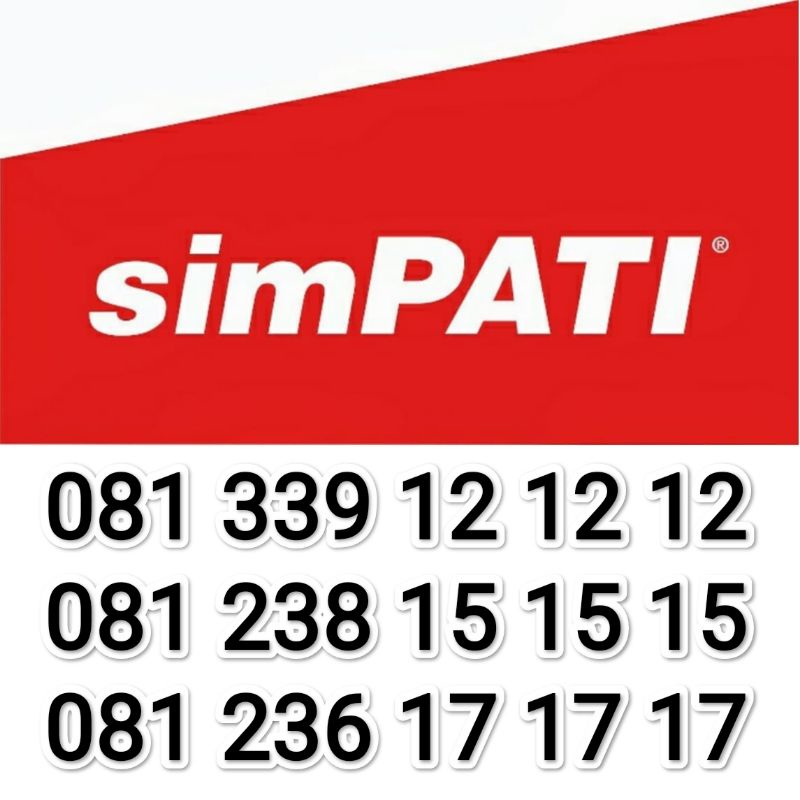 Kartu Perdana Nomor Cantik Simpati Prepaid Sim Card Telkomsel Prabayar ABABAB Rapi 898989 101010 212