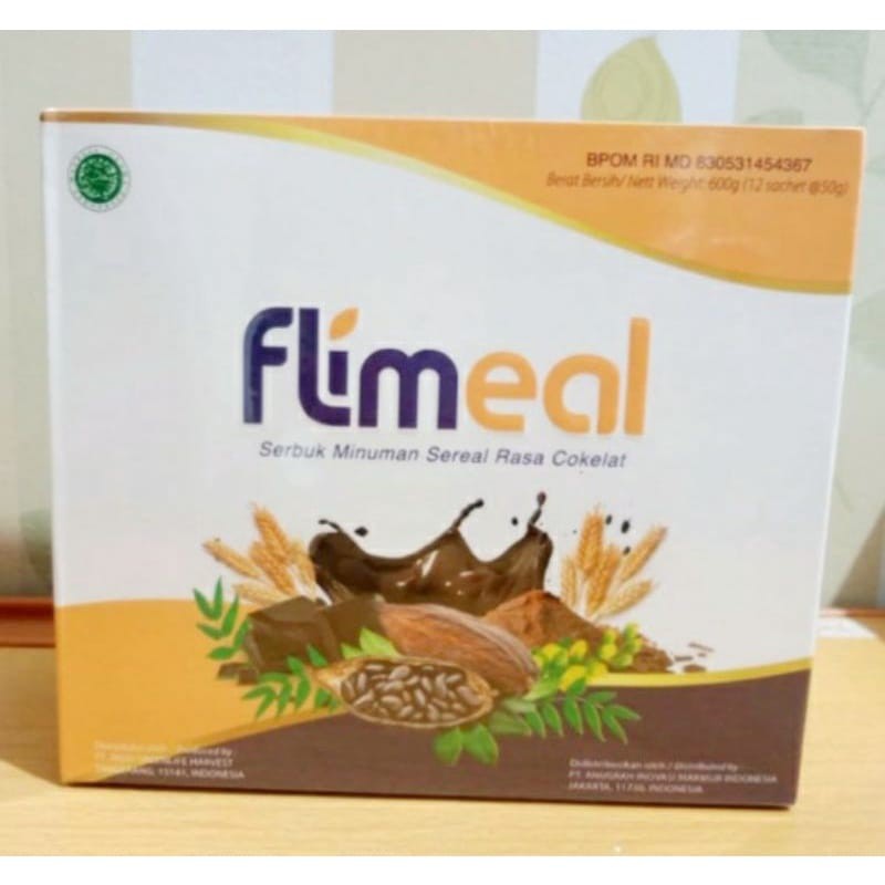 FLIMEAL PENGGANTI MAKAN 1 BOX ORI ISI 16 SACHET RASA COKLAT DIET BPOM ASLI