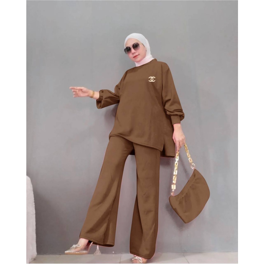 ELDE 12 - SET RONA (XL - XXL - XXXL) JUMBO BAHAN KNIT IMPORT TEBAL + CELANA, NO BROSS