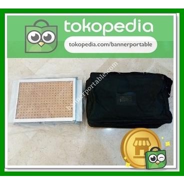 Rak Brosur Meja Kayu Serbaguna Portable Lipat 7 Susun Termurah Jakarta
