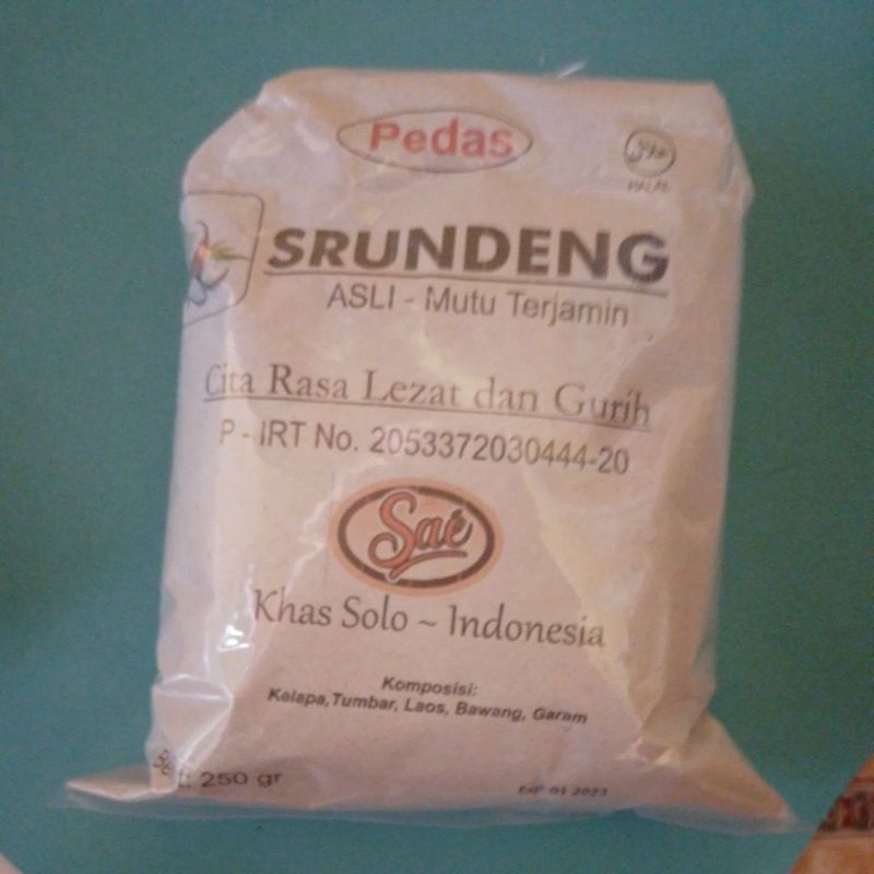 

SRUNDENG KELAPA SAE PEDAS 250gr