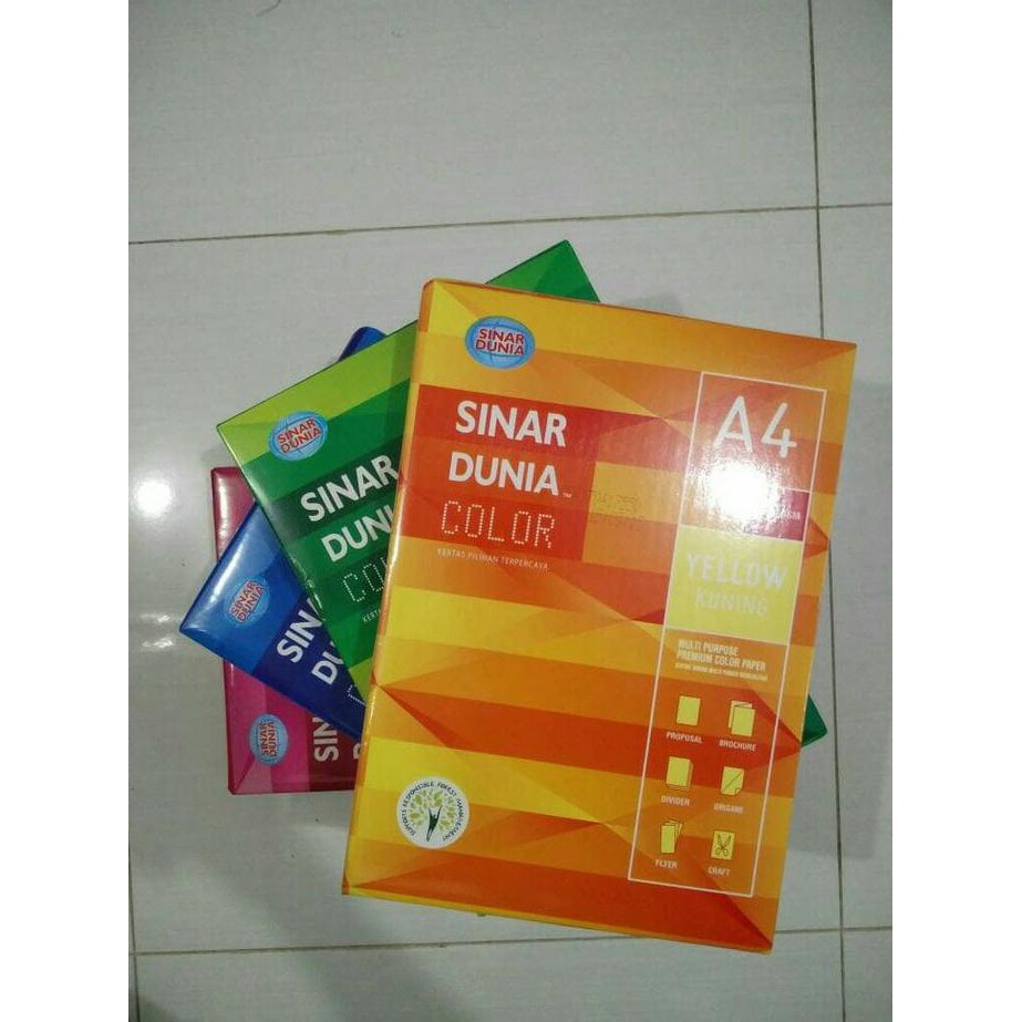 

kertas sinar dunia a4 70 warna