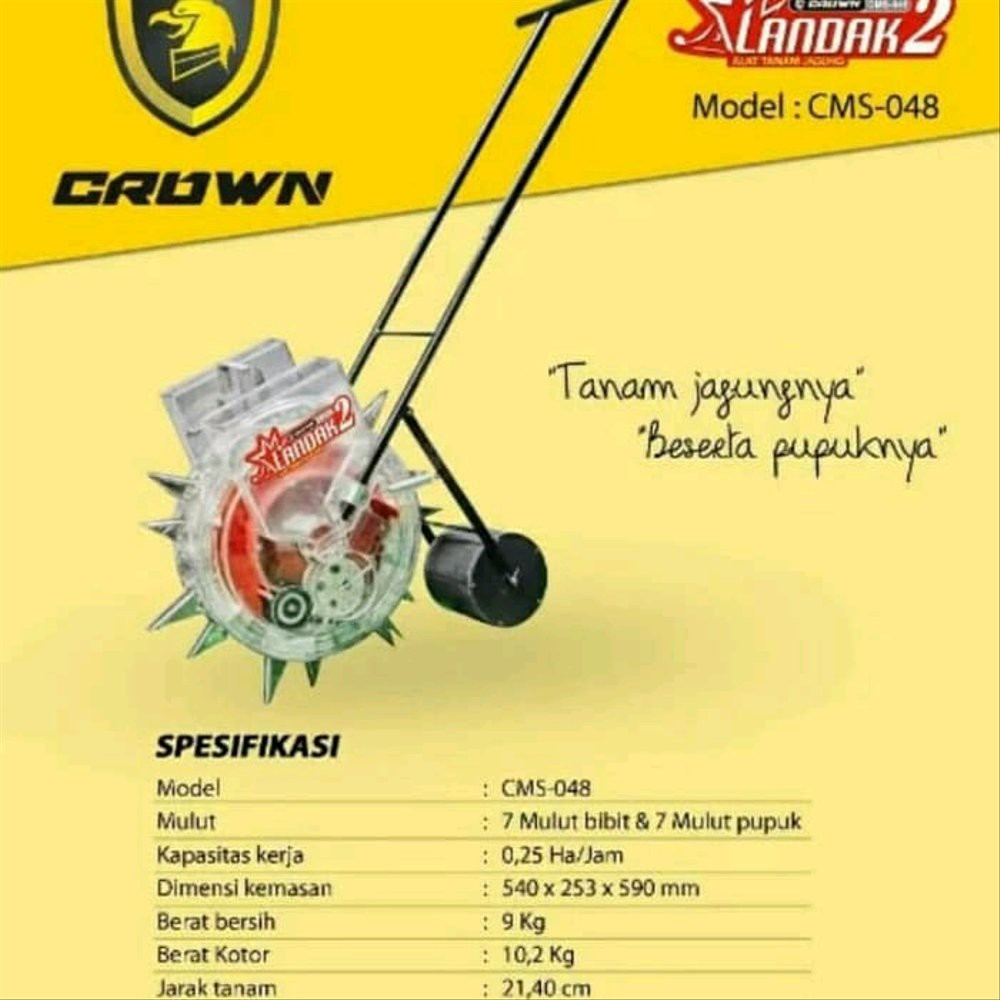 Alat tanam jagung 2 barrel Crown CMS048 Diskon