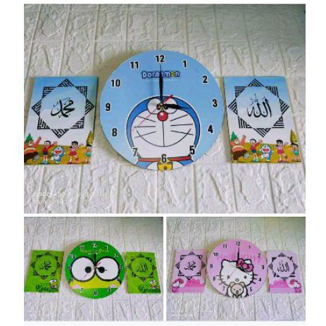 jam dinding kaligrafi karakter.. kaligrafi hiasan dinding plus jam karakter.. jam Kaligrafi karakter