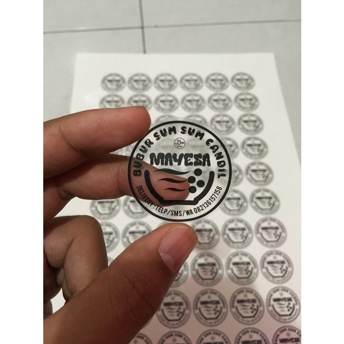 

Sticker Label Produk Homemade Transparan Bahan Plastik Anti Air