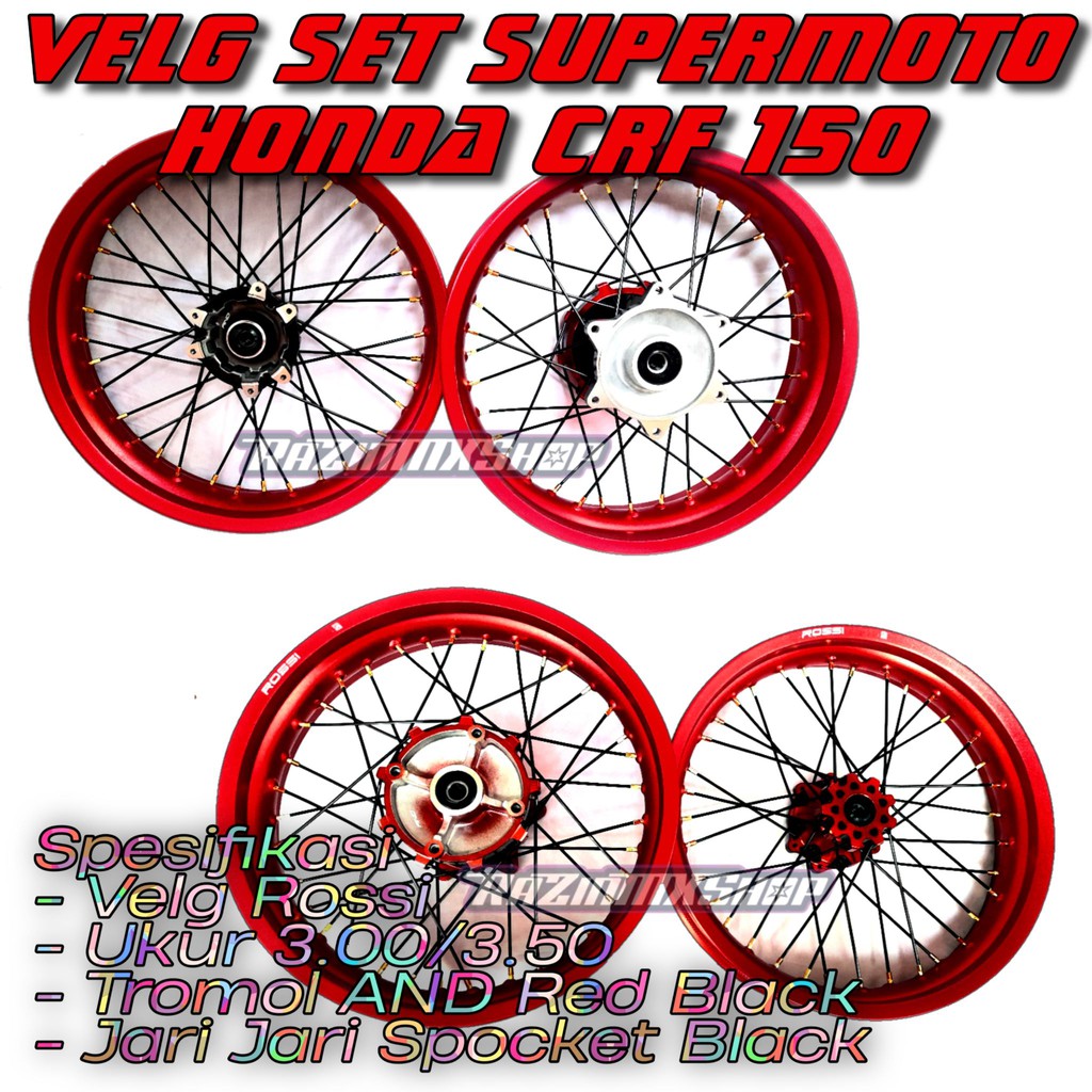 Velg Set Tanpa Ban Supermoto PNP Honda CRF 150 Series