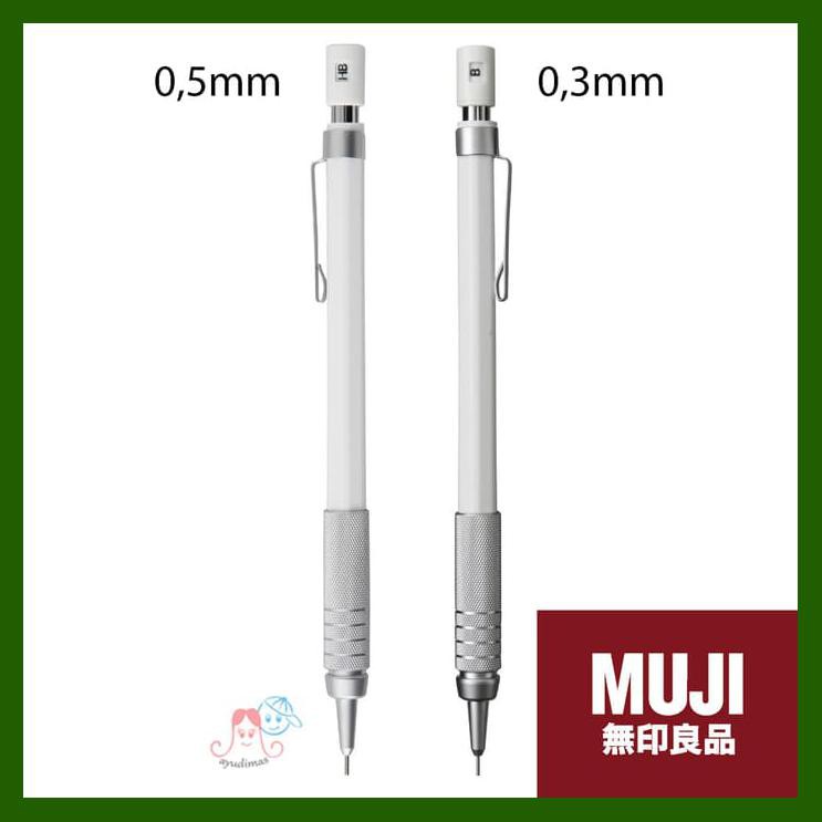 

MUJI LOW CENTER GRAVITY MECHANICAL PENCIL 0.3MM / 0.5MM WHITE - 03