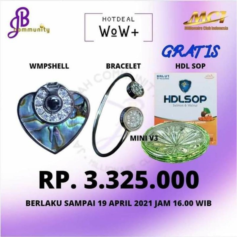 Kalung pendant WMP Shell/ kalung kesehatan MCI