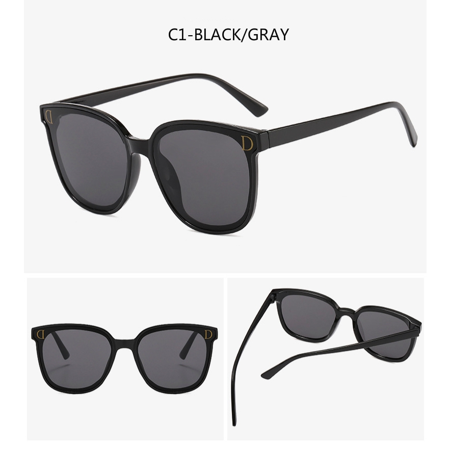 Korean style personality D-shaped fashion men's and women's trendy sunglasses