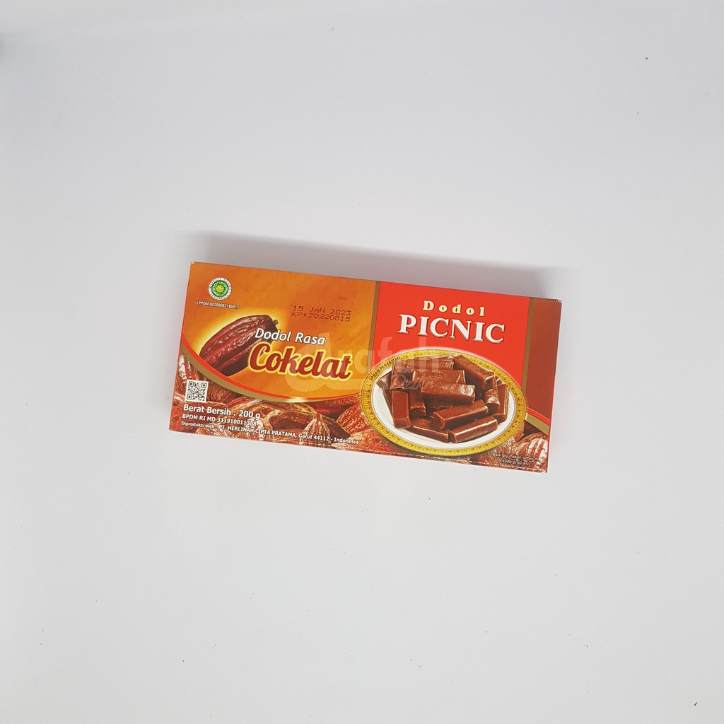 Dodol Garut Picnic Rasa Cokelat Original 200gr Oleh-oleh khas Garut