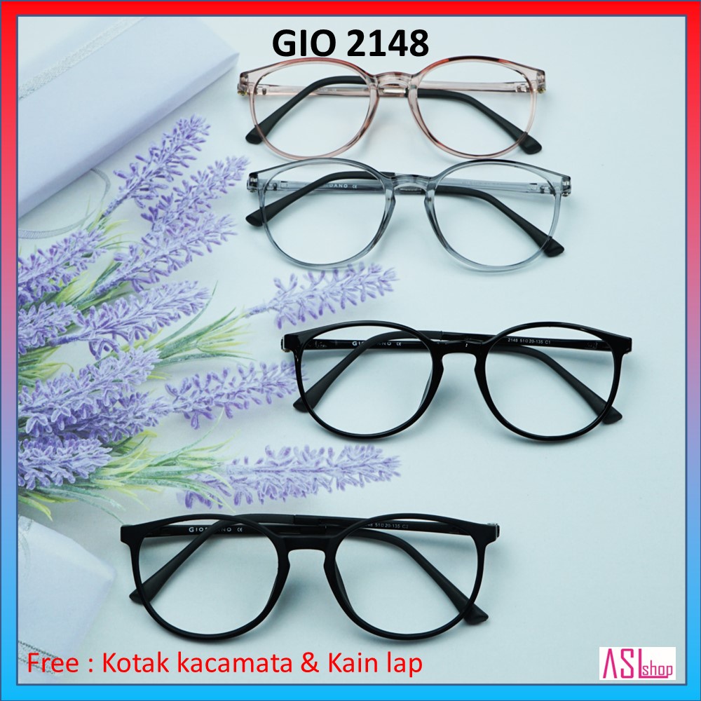 FRAME DAN KACAMATA MINUS (KODE : GIO 2148) RINGAN DAN LENTUR