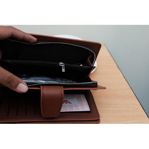 DOMPET KULIT PANJANG ELEGAN PRIA MODEL TERBARU - Dompet Panjang Import Kulit - Dompet Branded