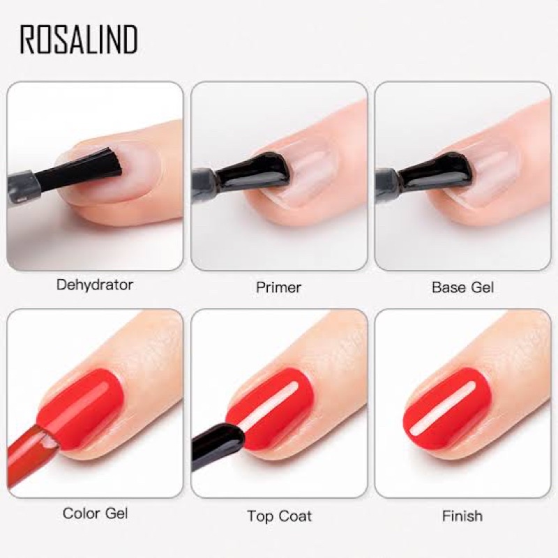 ROSALIND Base Coat &amp; Top Coat Nail Gel UV LED / Kutek / Cat Kuku