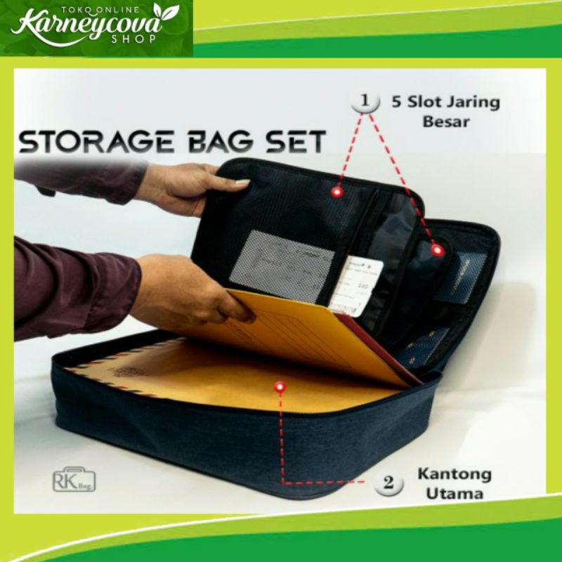 

Document Storage Bag / Tas Dokumen Bergembok Berpasword Aman Ukuran F4 untuk Sertifikat, Ijazah, KK
