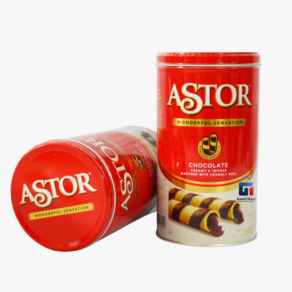Mayora Astor Wafer Stick Coklat Kemasan Kaleng - 330gr
