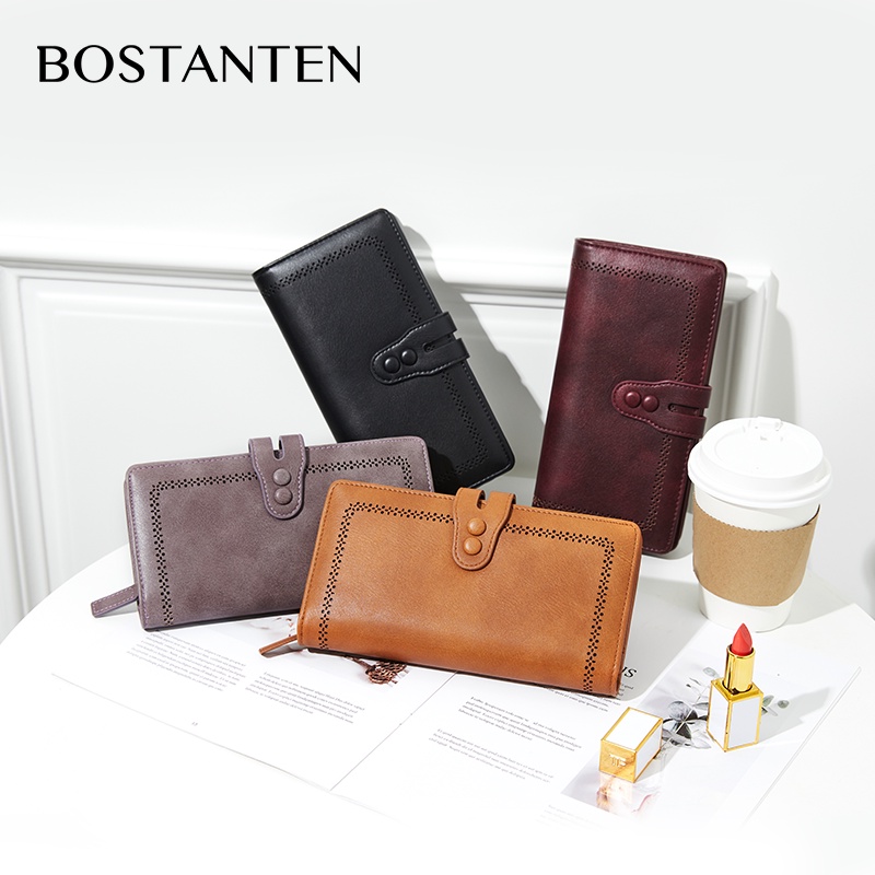 Bostanten Wanita Dompet Dompet Panjang Untuk Dompet Vintage