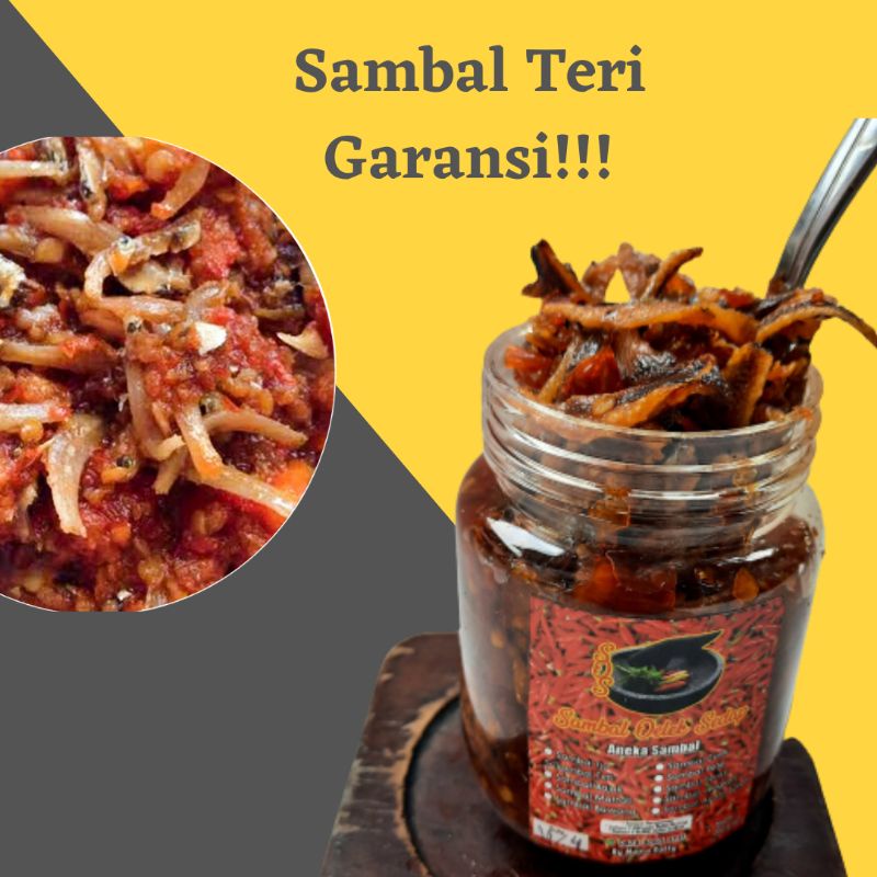 

sambal sambel teri medan pedas kemasan instan