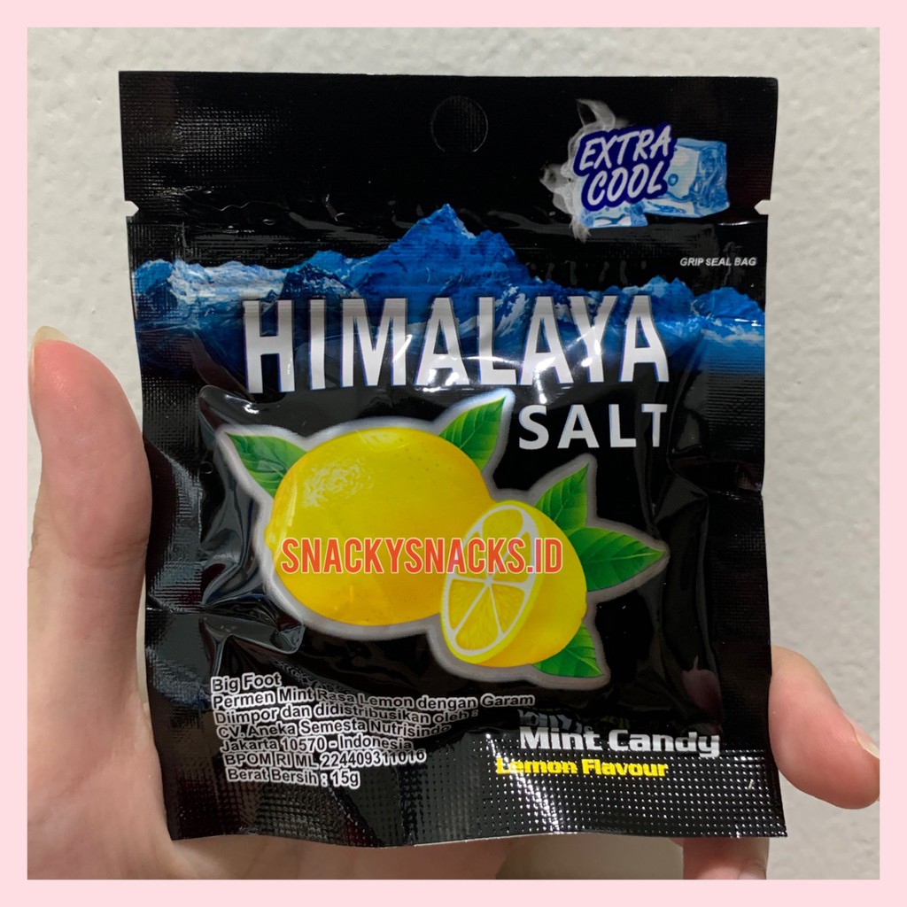 

HIMALAYAN lemon salt candy 15gr / big foot himalayan salt candy lemon BPOM RI