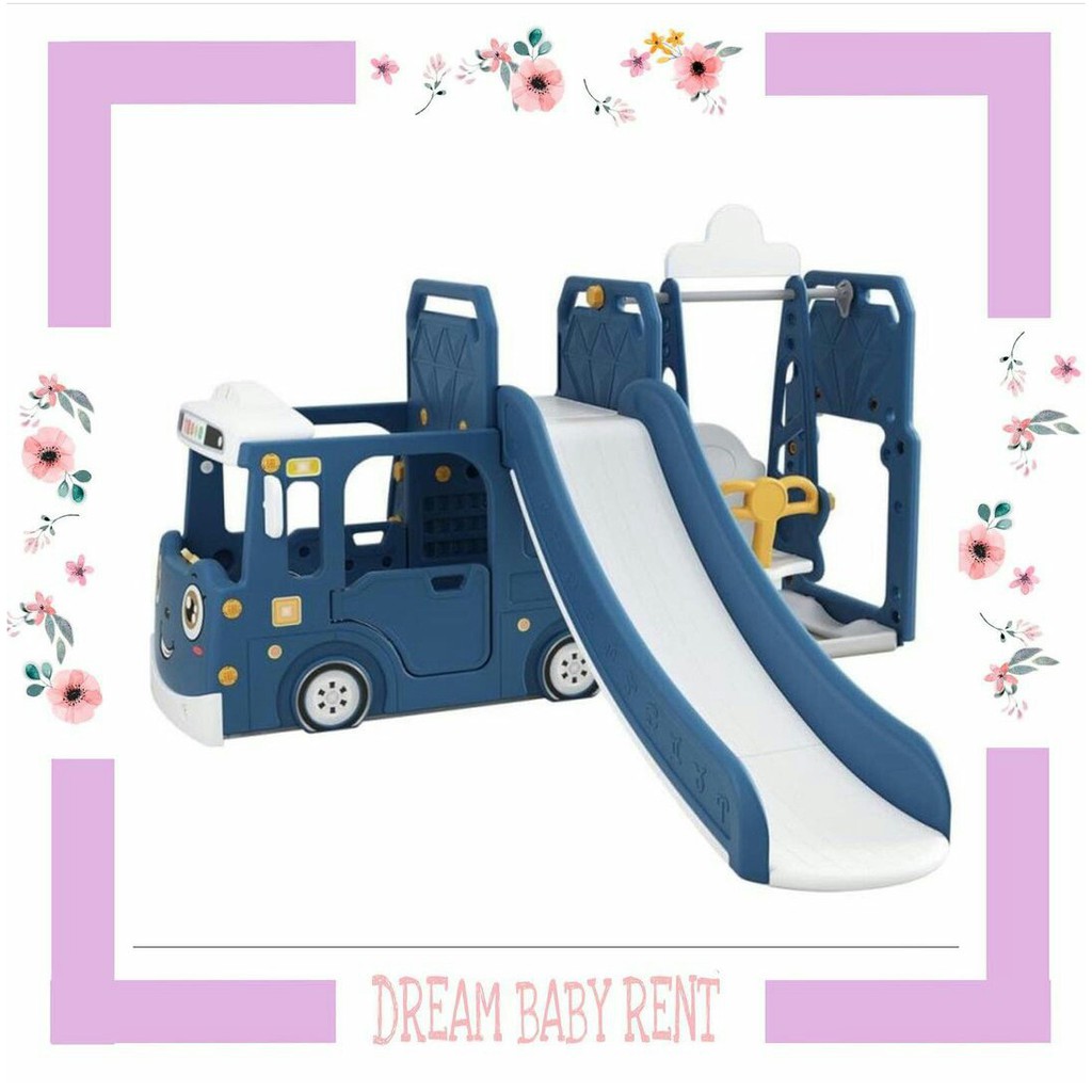 Sewa Mainan Perosotan Tayo Side and Swing 3 in 1