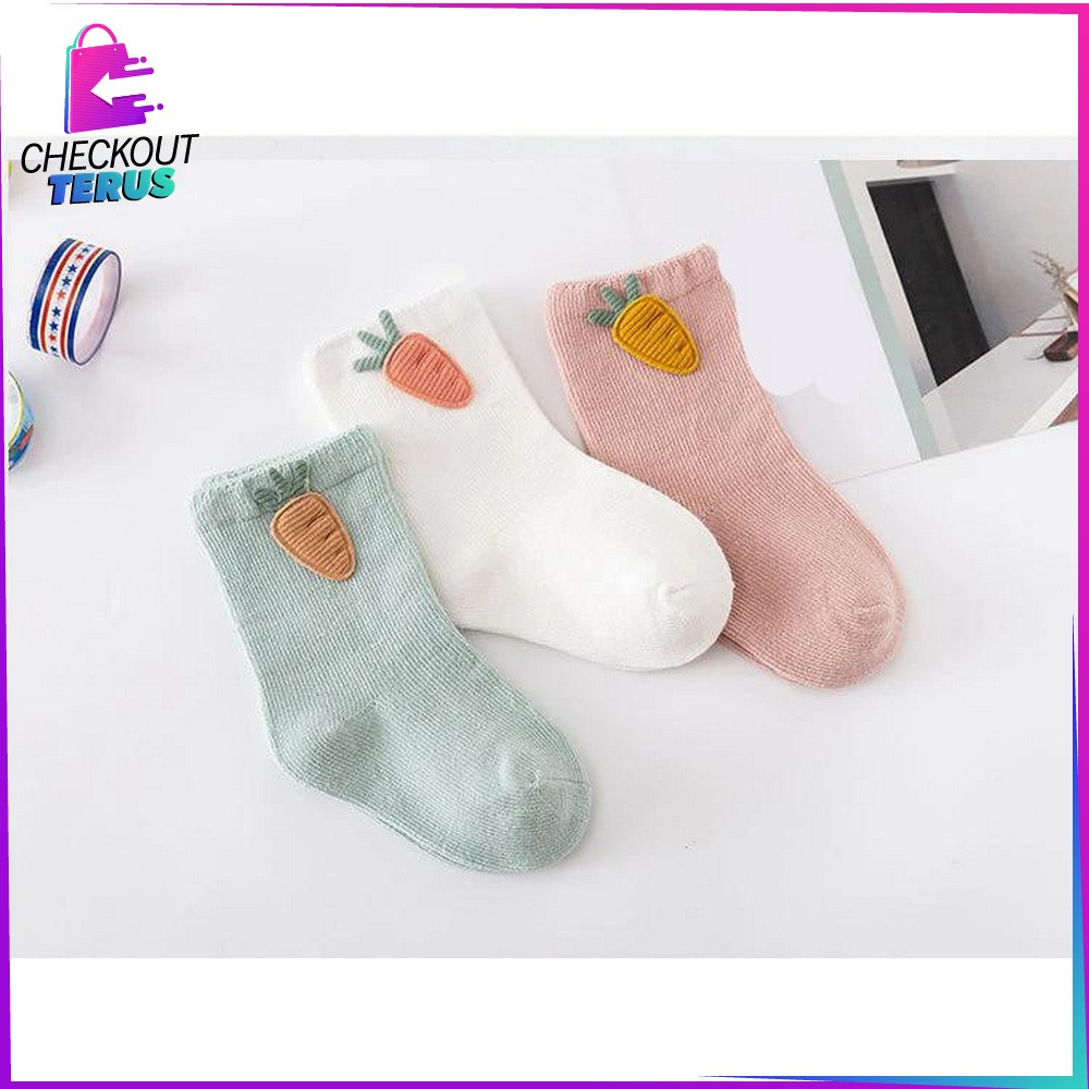 CT P88 Kaos Kaki Anak Bayi Cotton 3IN1 Baby Socks Kaos Kaki Bayi Laki Laki Perempuan Bahan Katun Kaos Kaki Bayi Lembut