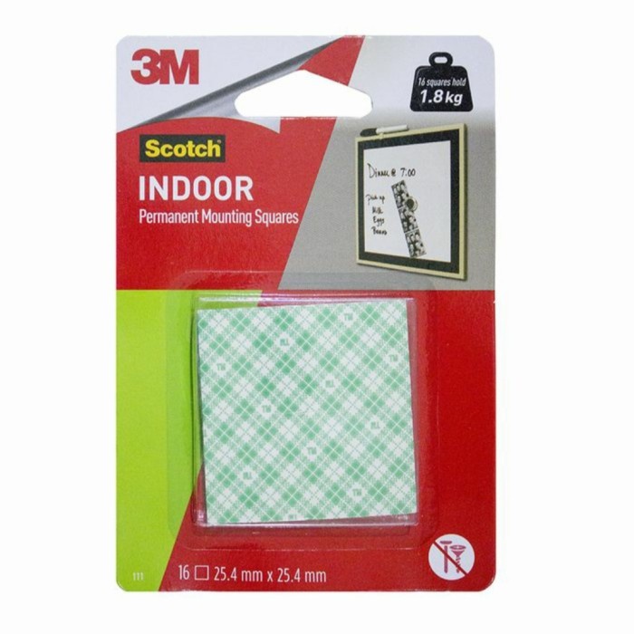 

Menakjubkan Mounting Double Tape Kotak Square 25.4Mm 3M Scotch 110-1D Promo