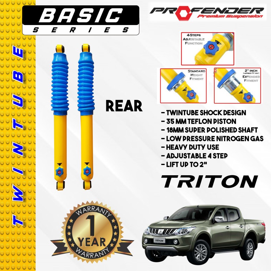 SHOCKBREAKER MOBIL MITSUBISHI TRITON NEW PROFENDER TWINTUBE REAR SUSPENSI