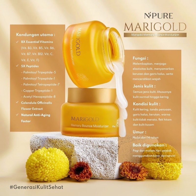 NPURE Marigold Youth Defense SERIES | Toner | Serum | Facewash | Moisturizer | Eye Cream ANTI AGING