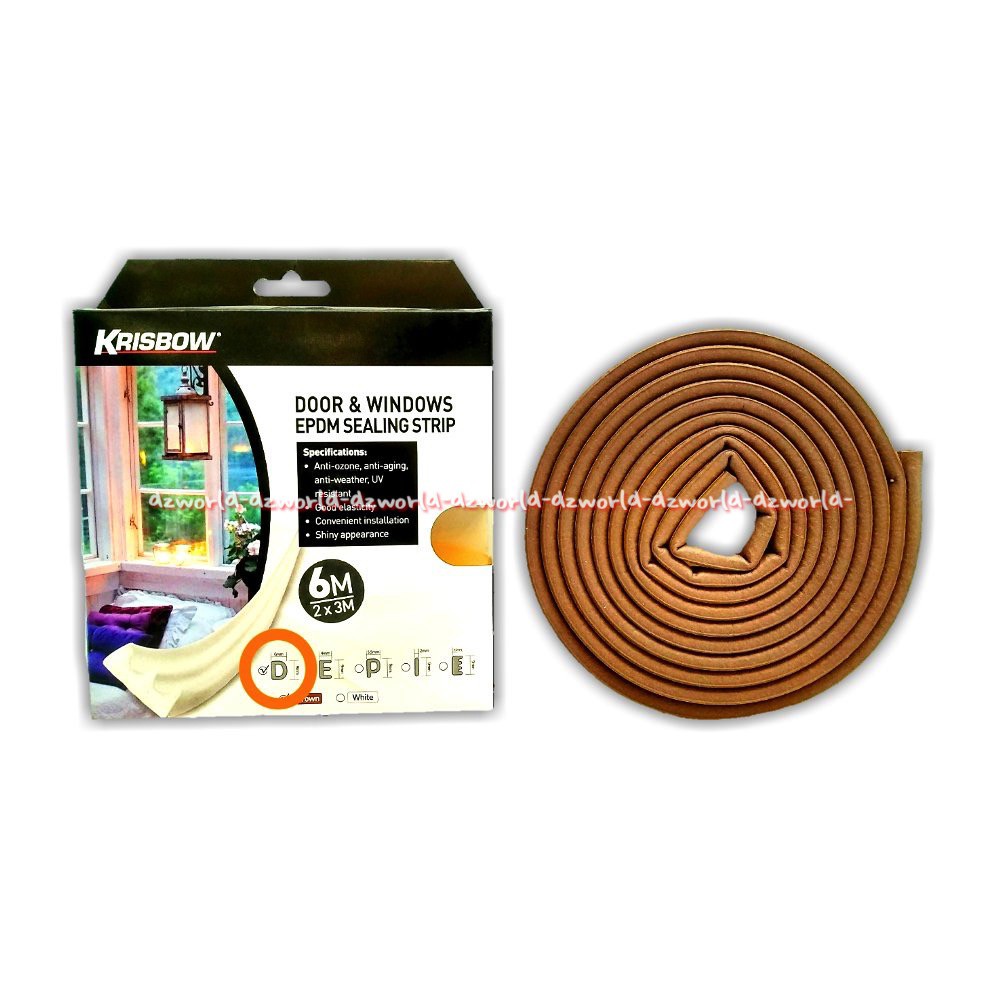 Krisbow Door &amp; Window EPDM Sealing Strip Peredam Suara Dan Penutup Celah Pintu Dan Jendela