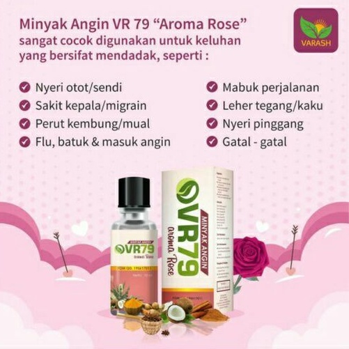 Minyak Angin VR79 Varash Aroma ROSE