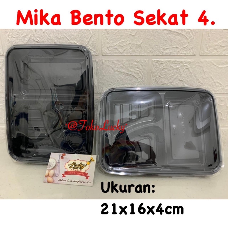 Mika Bento Sekat 4 (10pc) / Mika Nasi Bento