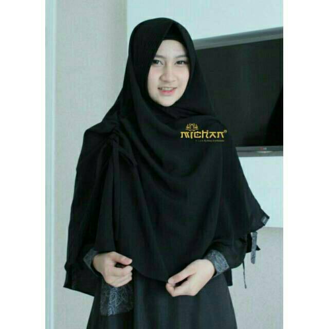 Daily Khimar Jilbab Hijab Kerudung Instan Bergo Jumbo Syari Instan Pet Antem Simple Penguin wolfis