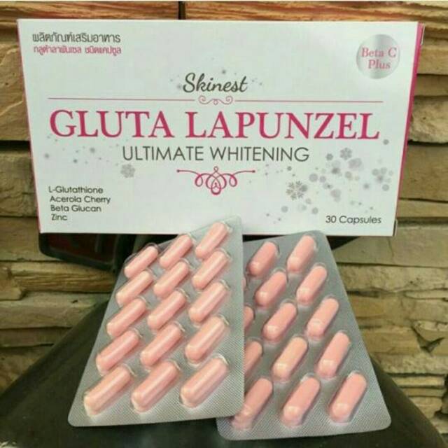 GLUTA LAPUNZEL 100% ORIGINAL THAILAND OBAT PIL KAPSUL PEMUTIH WAJAH DAN BADAN AMAN BUMIL