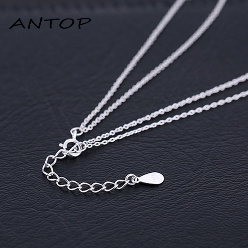 Kalung Rantai Klavikula Pendek Multilayer Aksen Mutiara Ganda Untuk Hadiah Ulang Tahun Wanita ANTOP