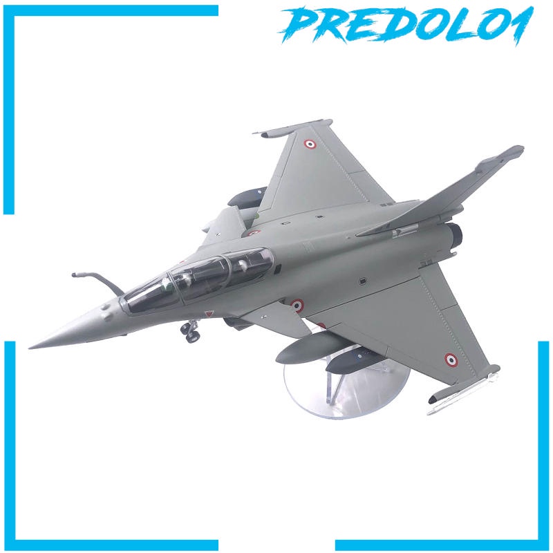 (Predolo1) Miniatur Diecast Pesawat Tempur Rafale Skala 1 / 72 Bahan Alloy Dengan Stand