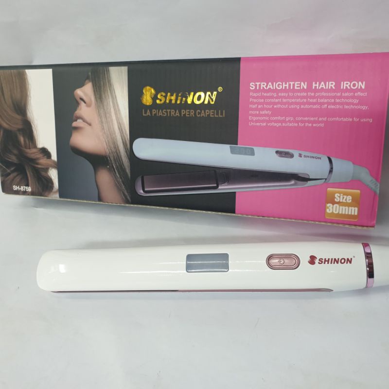 Catok Rambut Keriting Lurus Curly 3in1 Sh 8759 Hair Straightener Shinon Suhu Panas Salon