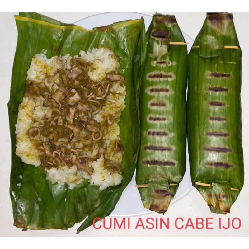 

Nasi Bakar Cumi Asin Cabe Ijo