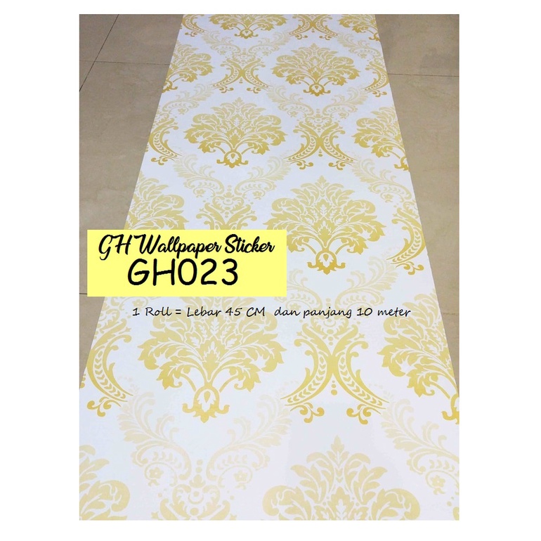 WALLPAPER STIKER DINDING // MOTIF BATIK MAS // TERMURAH // HIGH QUALITY // PRAKTIS &amp; ELEGAN ALBINO88