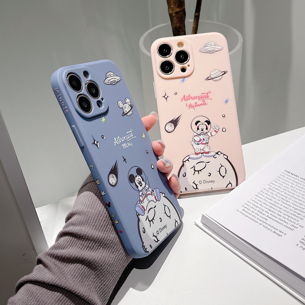 Soft Case Silikon Motif Mickey / Minnie Mouse Untuk IPhone 13 12 11 Pro Max X XS XR 7 8 Plus