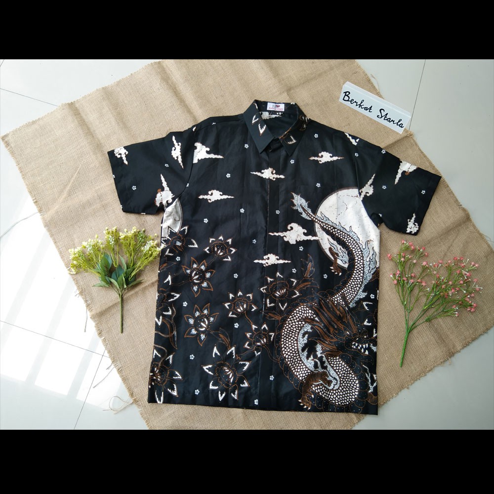 Kemeja Batik Pria/ Hem Batik Pria/ Hem Batik Naga hb38l