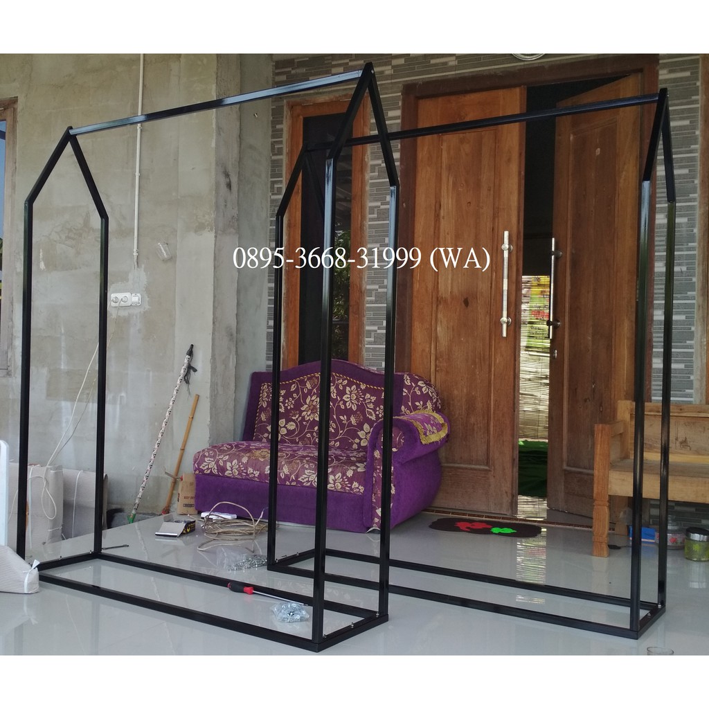 Rak Baju Gantung Minimalis/ Harga Rak Baju Besi/ Rak Baju Industrial/ Jual Gawangan Baju