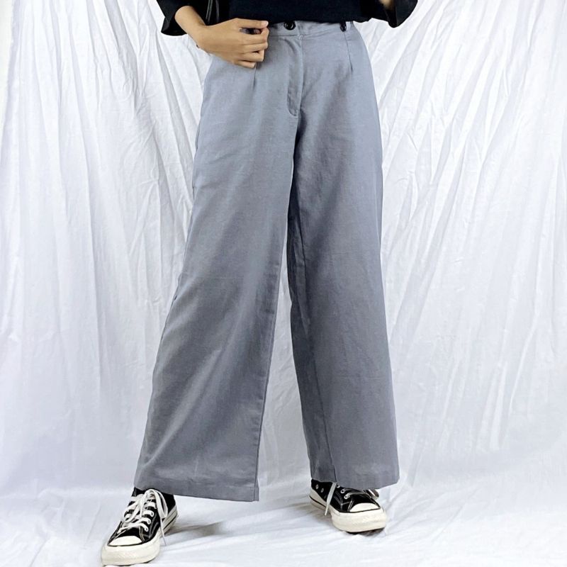 celana panjang//celana kulot linen premium