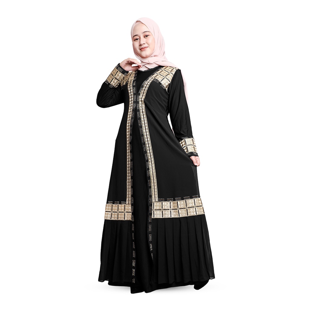 [AzkadinaFashion] Abaya Turkey Mewah /  Gamis Abaya Hitam Turkey /  Abaya Arab Hitam / Gamis Turkey 