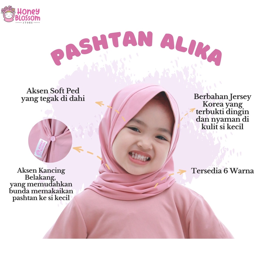 Pasmina Instan Anak / Pashtan Anak Alika / Jilbab Anak Perempuan / Hijab Anak Perempuan Aiska / Kerudung Anak Bayi Perempuan 0-2 Tahun / Hijab Bayi Instan