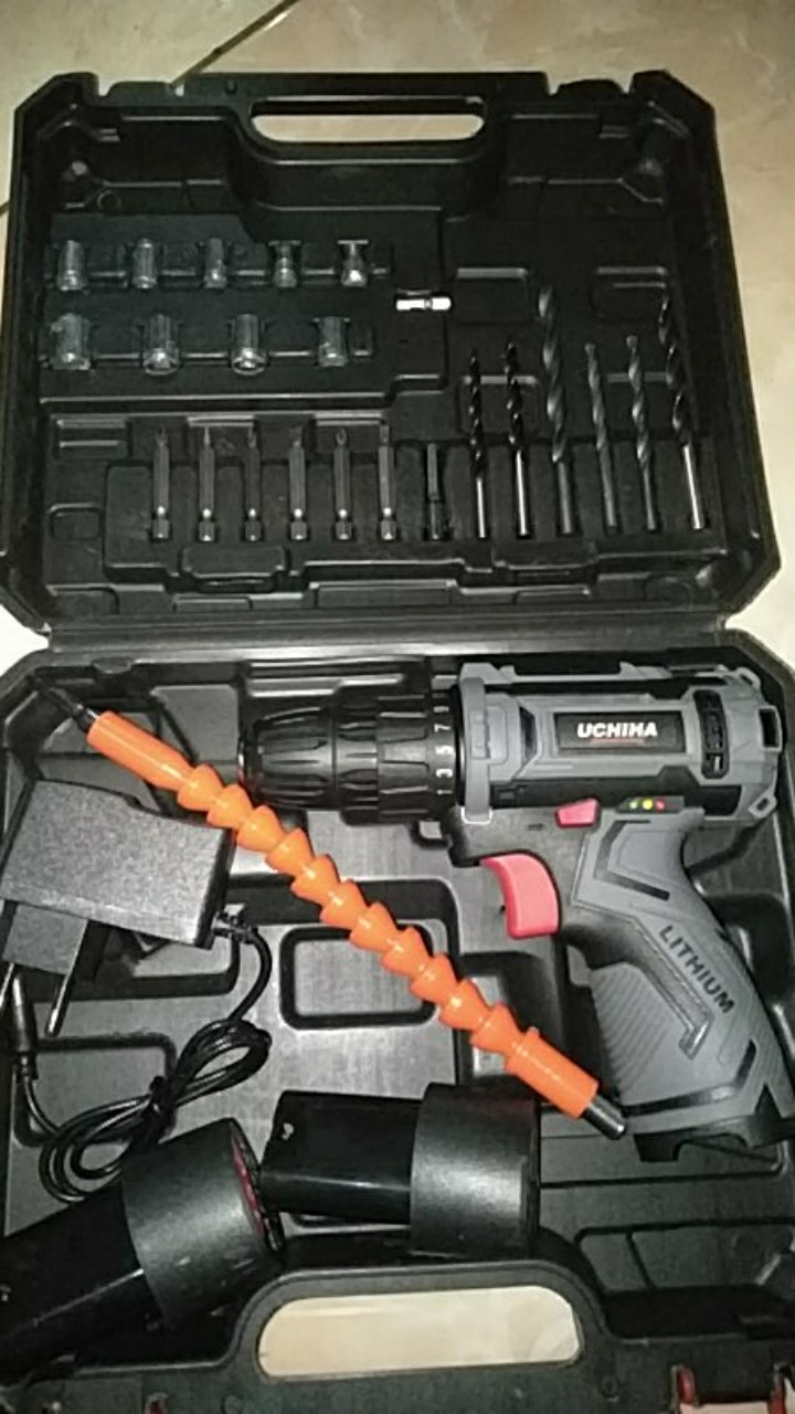 Bor Cordless Bor Ces Cas Charger Tanpa Kabel Bor Baterai Kayu Besi Obeng Elektrik Cordles Drill