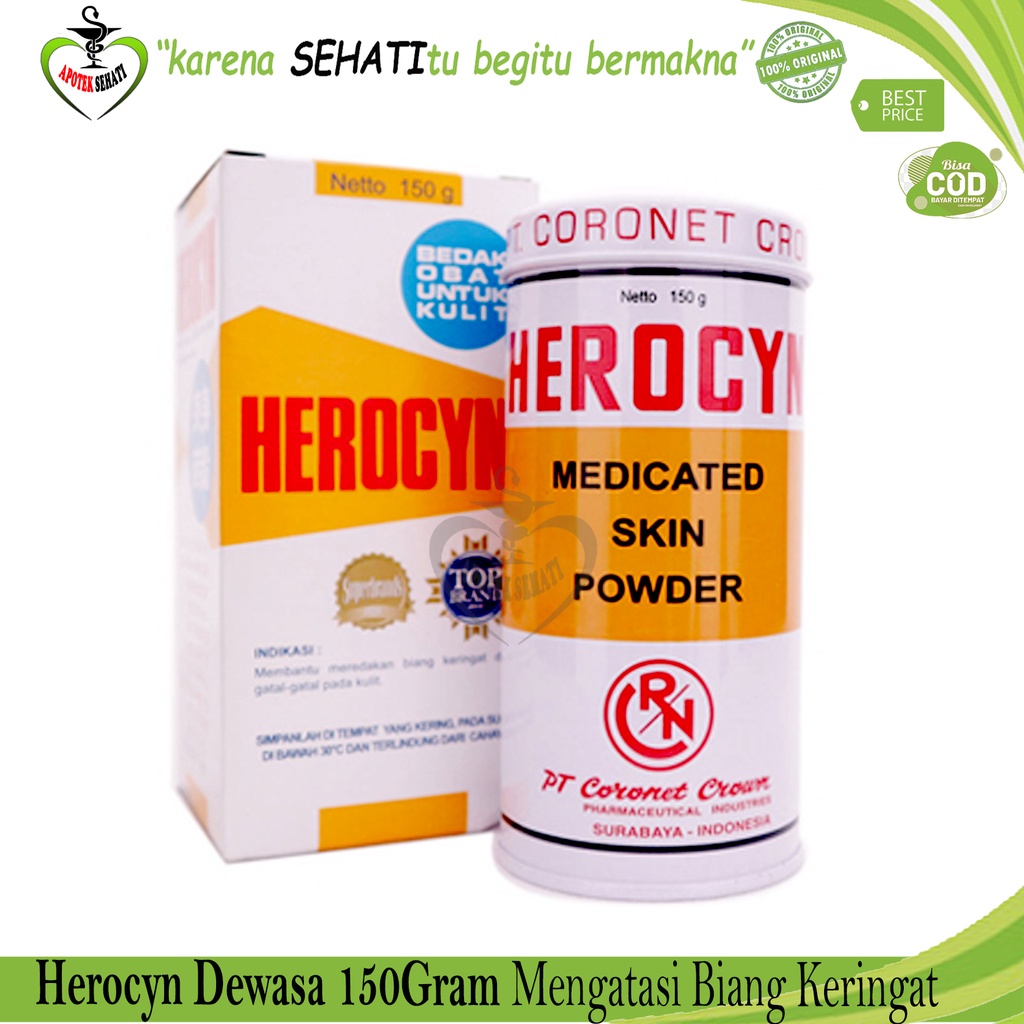 Herocyn Dewasa Bedak Kulit Gatal Biang Keringat Herocyn Powder